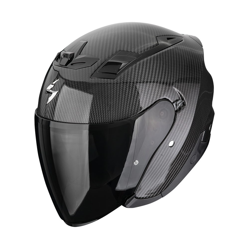 Scorpion EXO-Z1 Carbon Solid Black atviras motociklininko šalmas