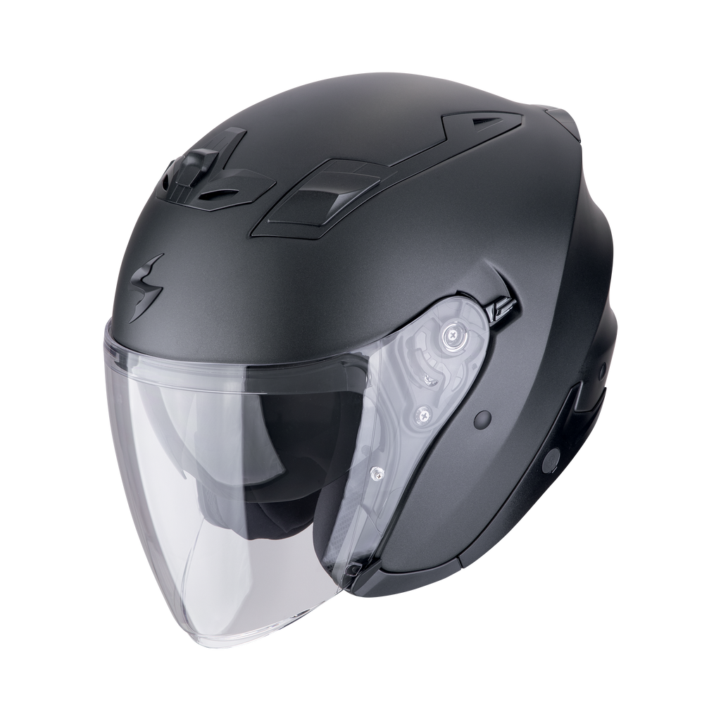 Scorpion EXO-Z1 Matt Pearl Black atviras motociklininko šalmas
