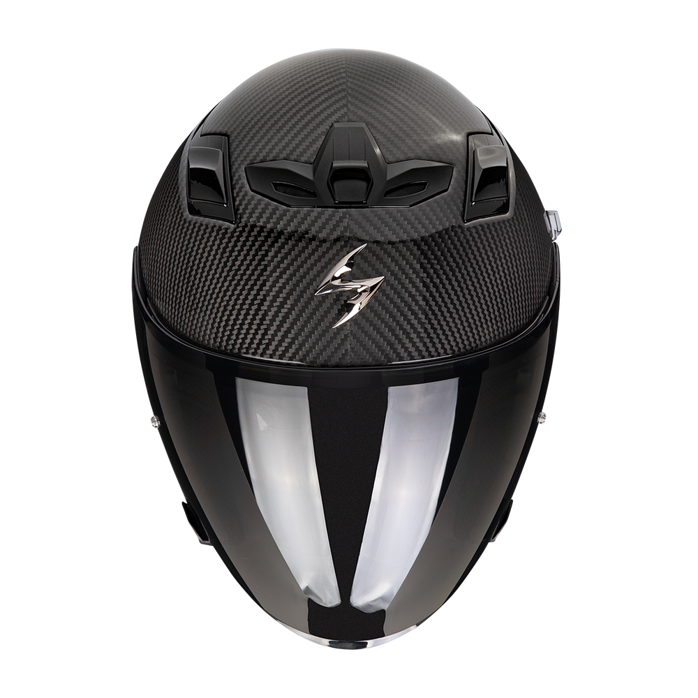 Scorpion EXO-Z1 Carbon Solid Black atviras motociklininko šalmas