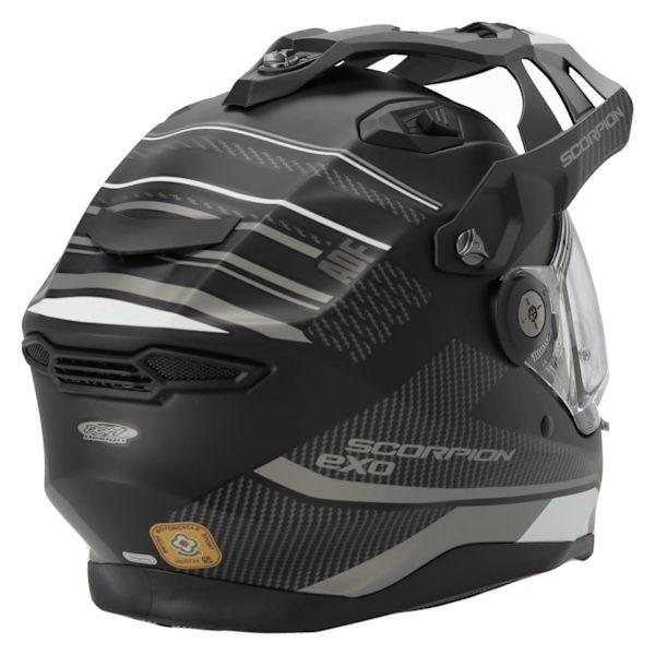 Scorpion ADF-9000 AIR Desert Matt Black/Silver – Adventure Motociklo Šalmas