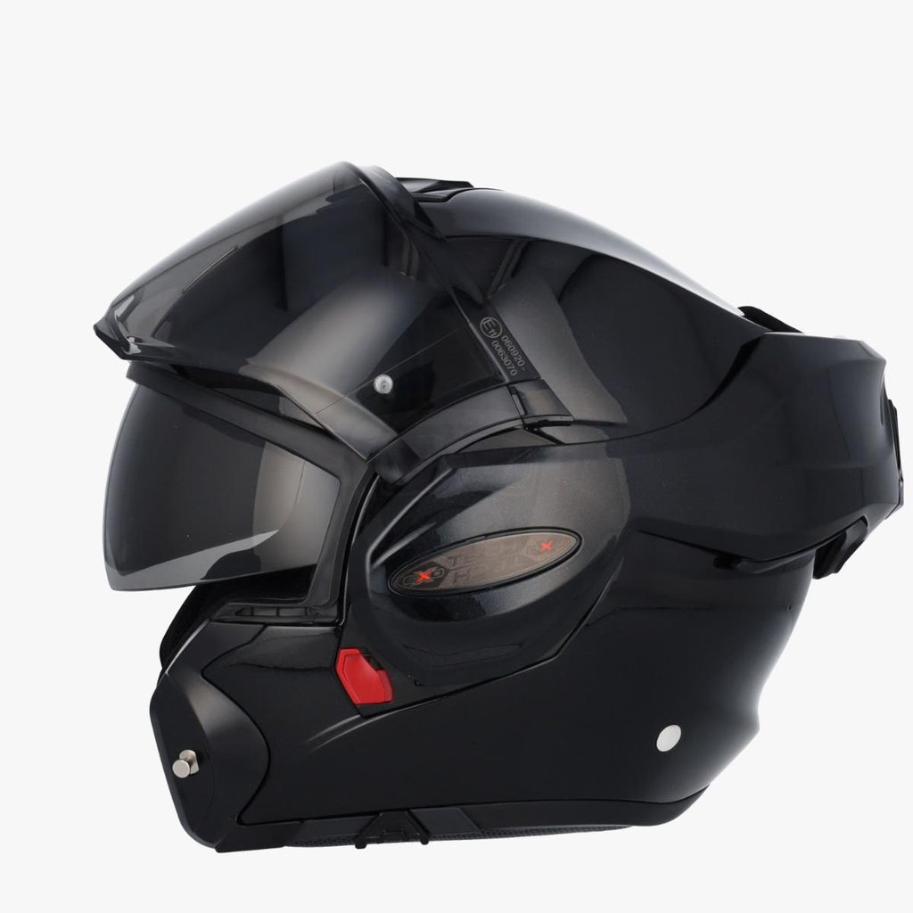 Scorpion EXO-TECH EVO PRO Solid Metallic Black – Modulinis Motociklo Šalmas