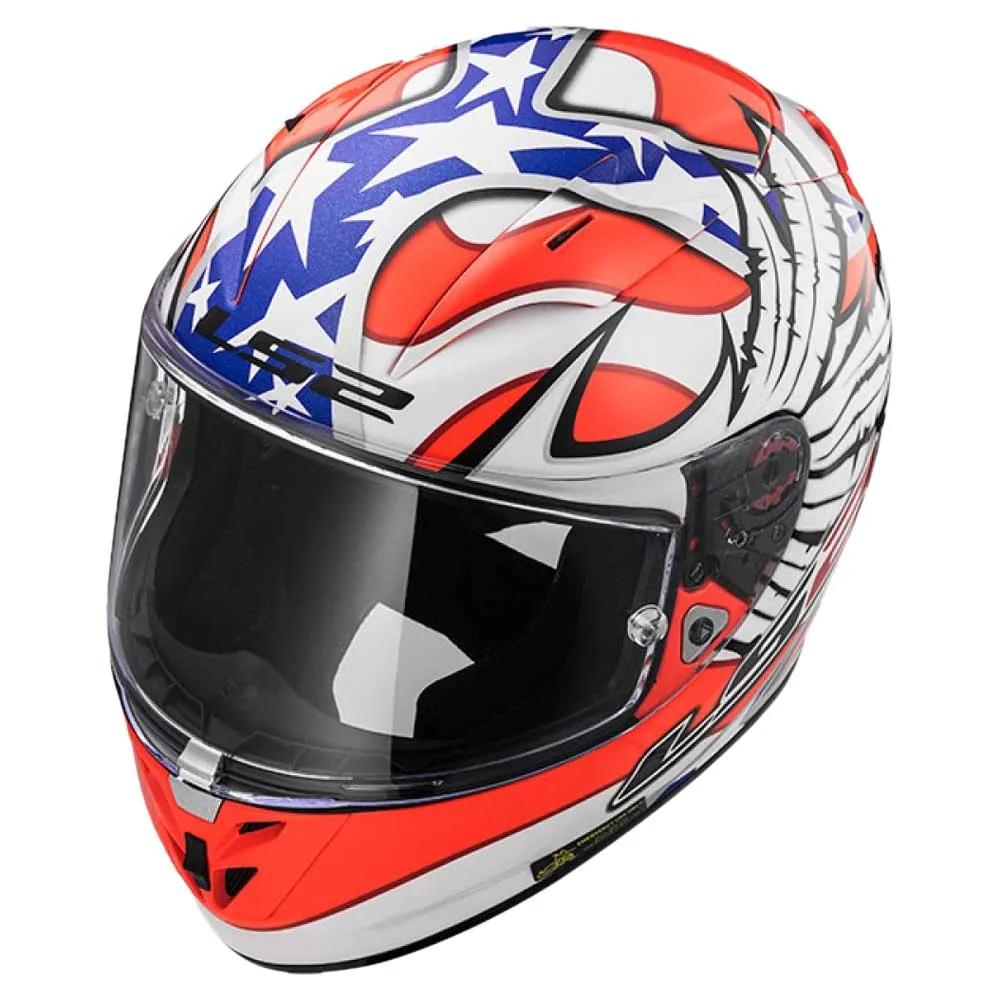 LS2 FF323 Arrow R EVO Freedom White/Orange – Integralus Motociklo Šalmas