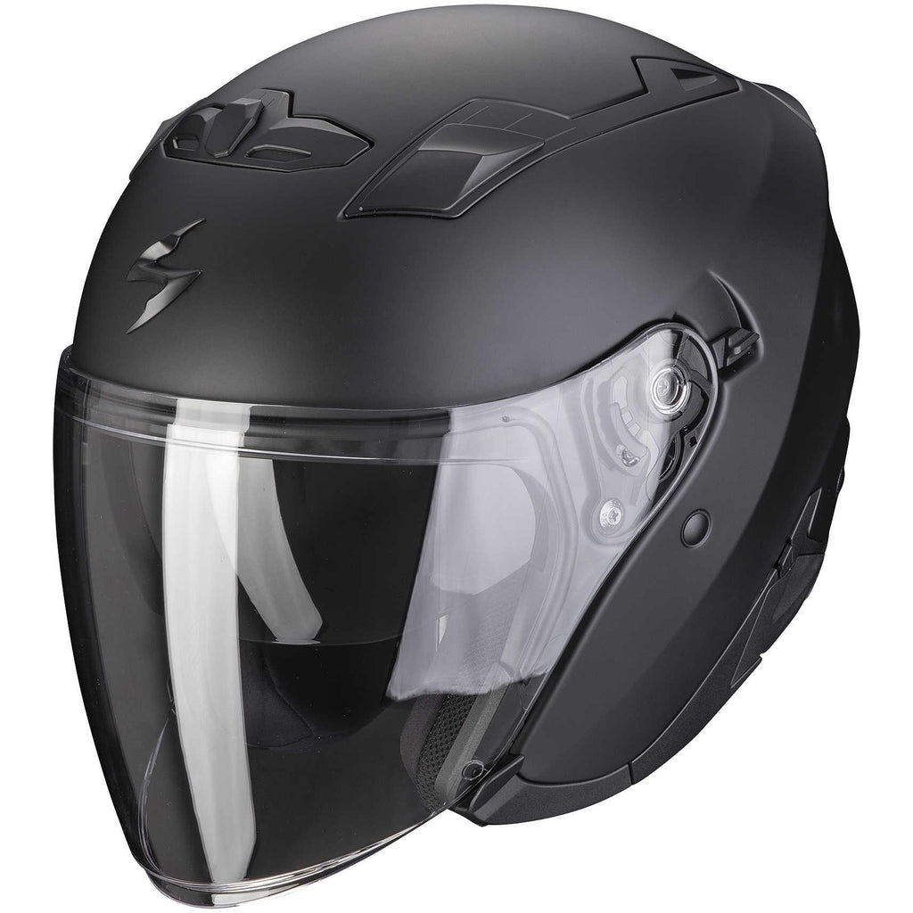 Scorpion EXO-230 Solid Matt Black atviras motociklininko šalmas
