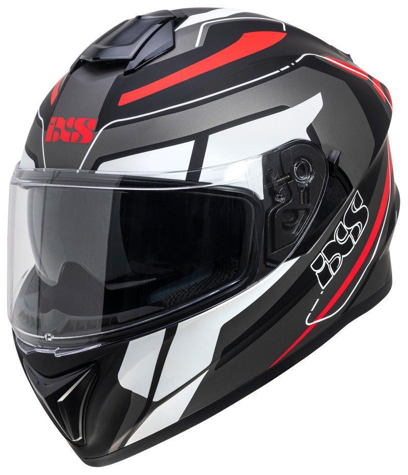 iXS 216 2.2 Grey-Black-Red L pilno veido motociklininko šalmas