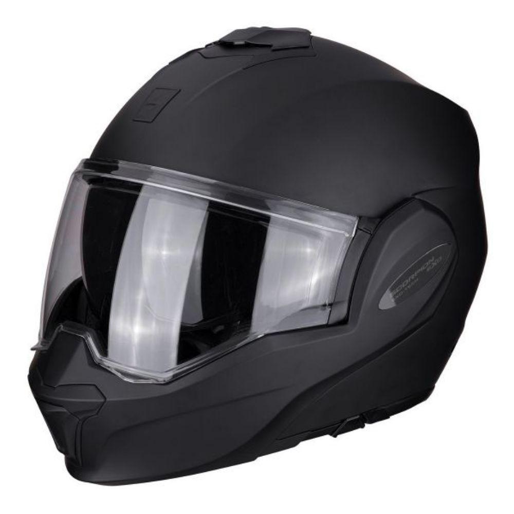 Scorpion EXO-TECH EVO Matt Black – Modulinis Motociklo Šalmas