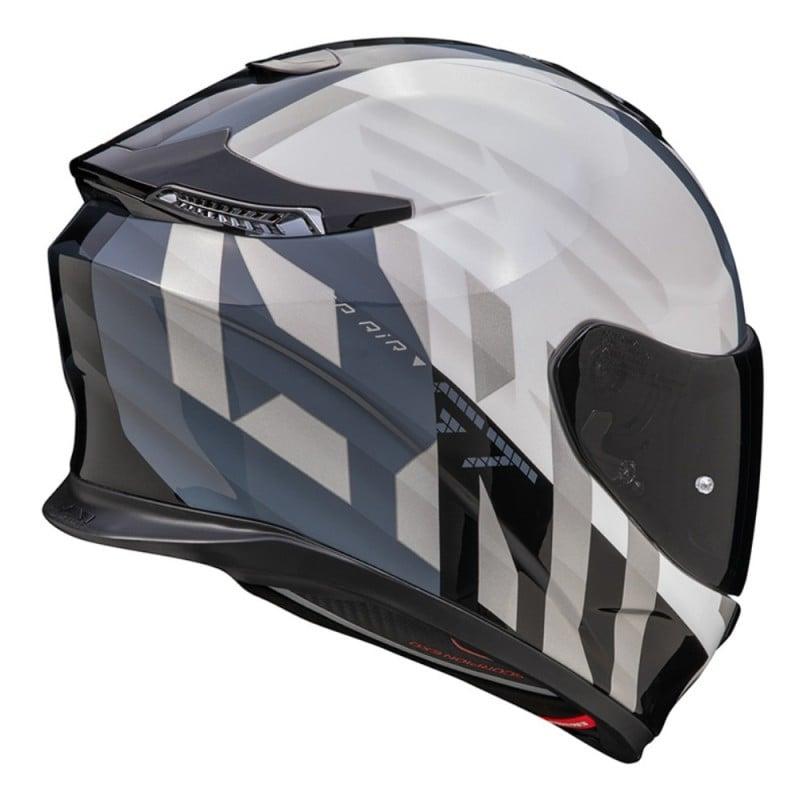 Scorpion EXO-GT SP Air Touradven Pearl White/Silver – Motociklo Šalmas XL