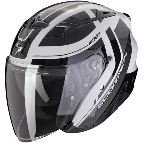 Scorpion EXO-230 PUL Grey-Black atviras motociklininko šalmas