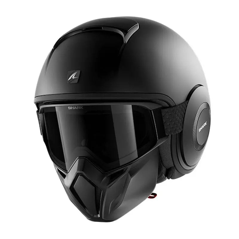 SHARK Street-Drak Blank KMA Matte Black M Atviras motociklo šalmas