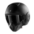 SHARK Street-Drak Blank KMA Matte Black M Atviras motociklo šalmas