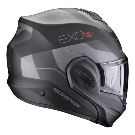 Scorpion EXO-TECH EVO PRO Commuta Matt Black/Silver – Modulinis Motociklo Šalmas