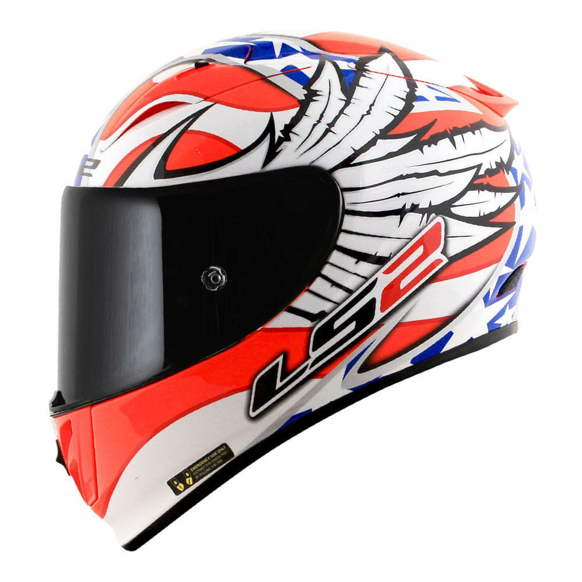 LS2 FF323 Arrow R EVO Freedom White/Orange – Integralus Motociklo Šalmas